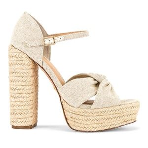Rachel Zoe Knotted Platform Espadrille Sandal Heel